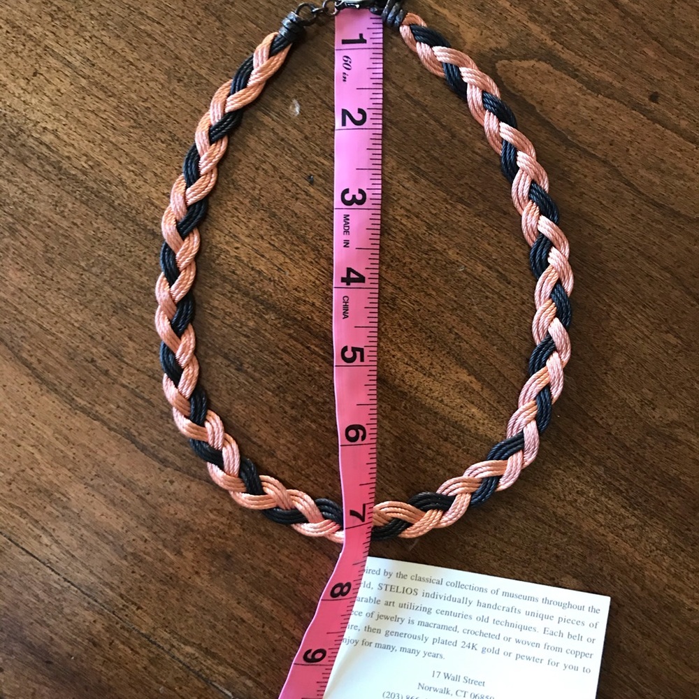 Stelios Necklace Black and Pink